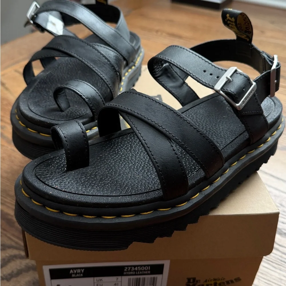 Dr. Martens Black Strappy Sandals - Picture 2 of 6